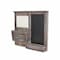 Homeroots Gray Wooden Wall Chalkboard with Side Storage Basket 379874 - alternate 4